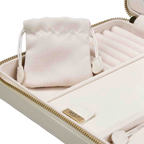 Bo�te � Bijoux Wolf 1834 - Lauren Large Zip Case - Ivoire