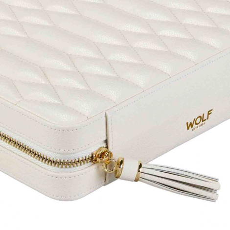Bo�te � Bijoux Wolf 1834 - Lauren Large Zip Case - Ivoire