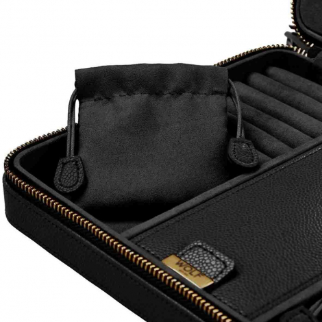 Bo�te � Bijoux Wolf 1834 - Lauren Large Zip Case - Noir