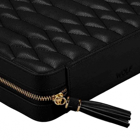Bo�te � Bijoux Wolf 1834 - Lauren Large Zip Case - Noir