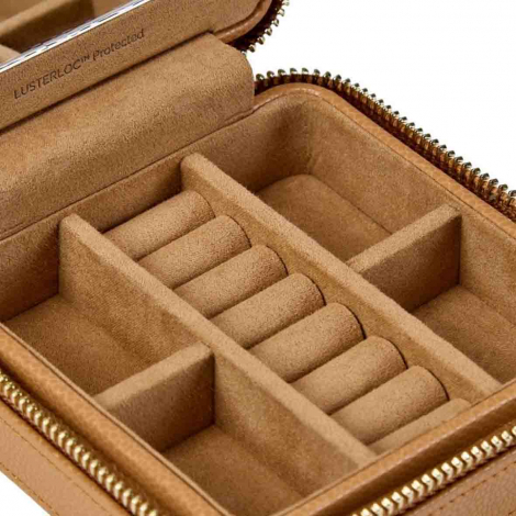 Boîte à Bijoux Wolf 1834 - Lauren Zip Travel Case - Caramel