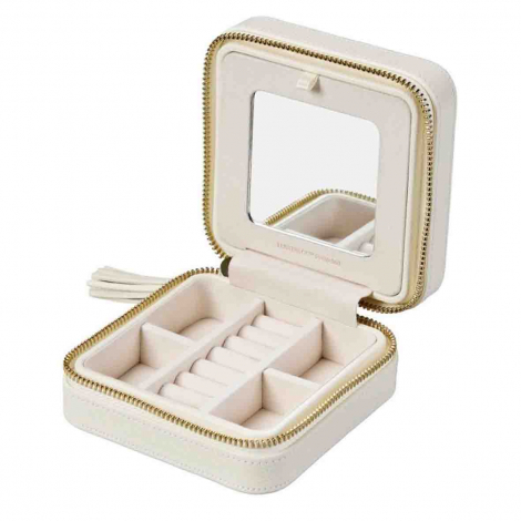 Boîte à Bijoux Wolf 1834 - Lauren Zip Travel Case - Ivoire