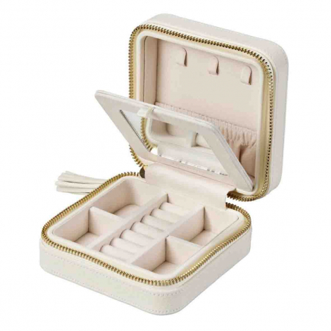 Boîte à Bijoux Wolf 1834 - Lauren Zip Travel Case - Ivoire