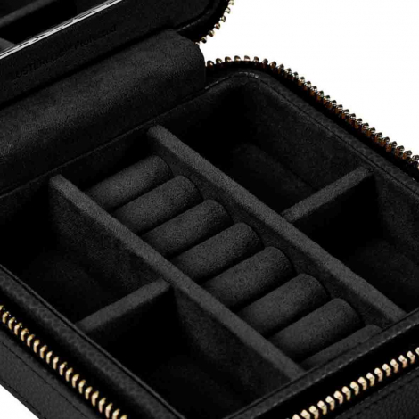 Boîte à Bijoux Wolf 1834 - Lauren Zip Travel Case - Noir