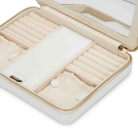 Bote  Bijoux Wolf 1834 - Maria Large Zip Case - Blanc