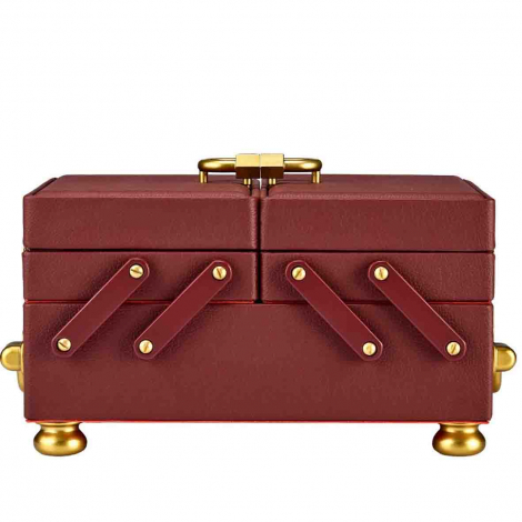 Bo�te � Bijoux Wolf 1834 - Marla Aaron Baby Everything Box - Bordeau � combiner