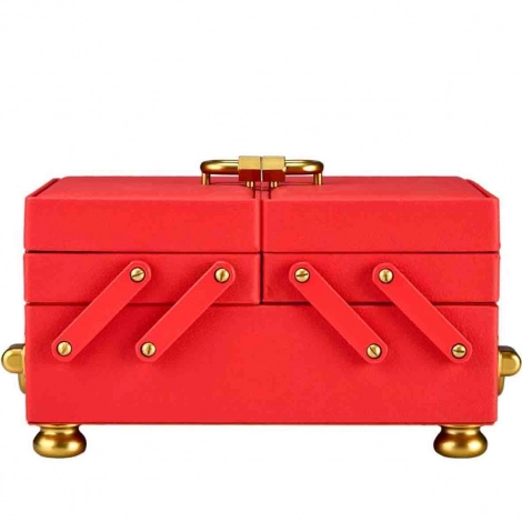 Bote  Bijoux Wolf 1834 - Marla Aaron Baby Everything Box - Red