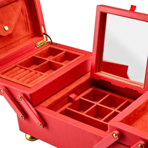 Bote  Bijoux Wolf 1834 - Marla Aaron Baby Everything Box - Red