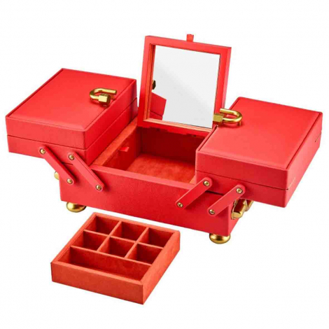 Bote  Bijoux Wolf 1834 - Marla Aaron Baby Everything Box - Red