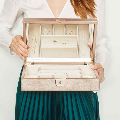 Bote  Bijoux Wolf 1834 - Palermo Medium Jewelry Box- Etain