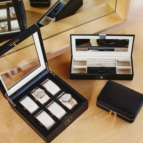 Bote  Bijoux Wolf 1834 - Palermo Safe Deposit Box- Noir