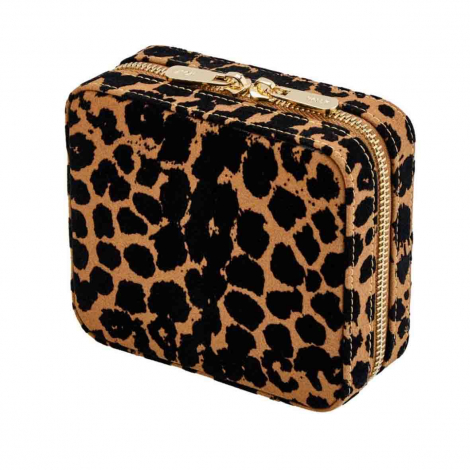 Bo�te � Bijoux Wolf 1834 - Savanna Leopard Print Jewelry Zip Case - 