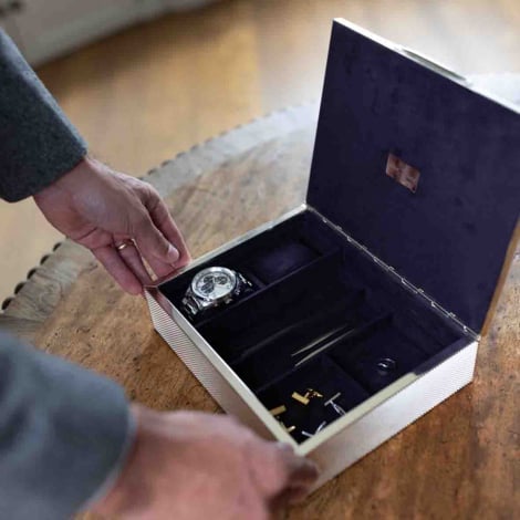 Bote  Bijoux Wolf 1834 - Silver Watch Jewellery and Legacy Box 
