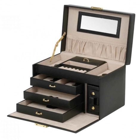 Bote  Bijoux Wolf 1834 - Small Jewellery Box - Noir