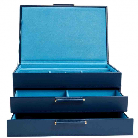 Bote  Bijoux Wolf 1834 - Sophia Jewellery Box/Drawers- Indigo