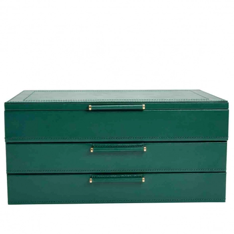 Bote  Bijoux Wolf 1834 - Sophia Jewellery Box/Drawers- Vert Fort
