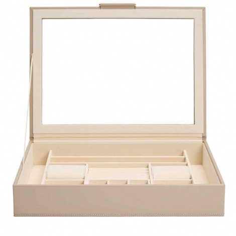 Bote  Bijoux Wolf 1834 - Sophia Jewelry Box w/ Window- Beige