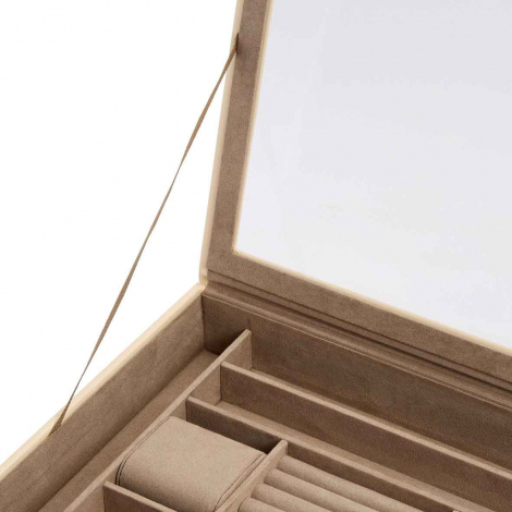 Bote  Bijoux Wolf 1834 - Sophia Jewelry Box w/ Window- Ivoire