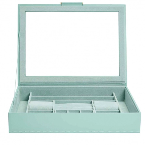 Bote  Bijoux Wolf 1834 - Sophia Jewelry Box w/ Window- Jade