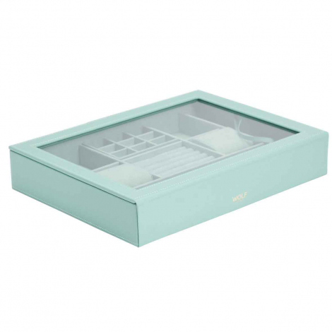 Bote  Bijoux Wolf 1834 - Sophia Jewelry Box w/ Window- Jade