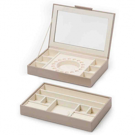 Bote  Bijoux Wolf 1834 - Sophia Stackable Trays - Beige