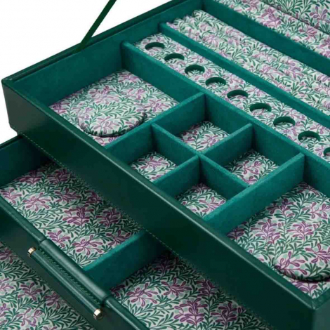 Bo�te � Bijoux Wolf 1834 - WOLF x Fiona Howard Sophia Jewellery Box - Forest Green