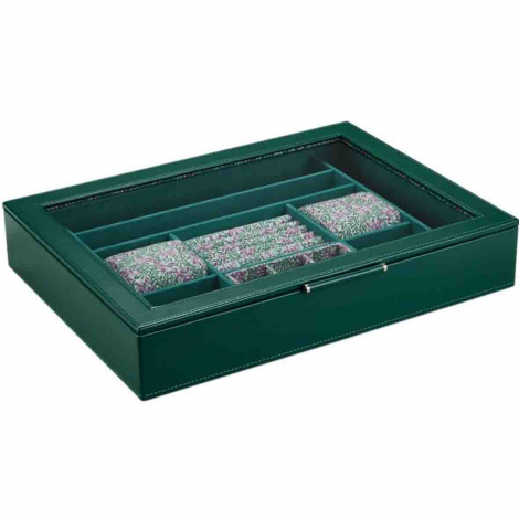 Bo�te � Bijoux Wolf 1834 - WOLF x Fiona Howard Sophia Jewellery Box Window - Forest Green