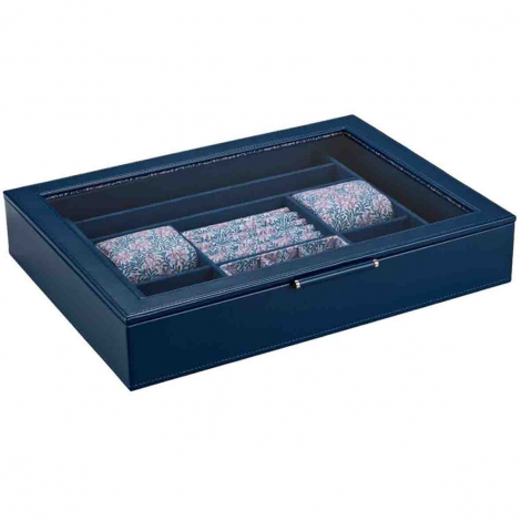 Bo�te � Bijoux Wolf 1834 - WOLF x Fiona Howard Sophia Jewellery Box Window - Indigo