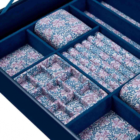 Bo�te � Bijoux Wolf 1834 - WOLF x Fiona Howard Sophia Jewellery Box Window - Indigo