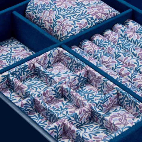 Bo�te � Bijoux Wolf 1834 - WOLF x Fiona Howard Sophia Jewellery Box Window - Indigo