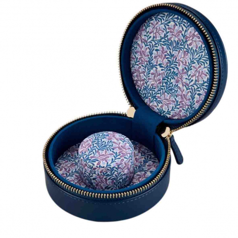 Bo�te � Bijoux Wolf 1834 - WOLF x Fiona Howard Sophia Round Zip Case - Indigo