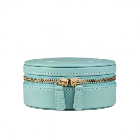 Boîte à Bijoux Wolf 1834 - WOLF x Fiona Howard Sophia Round Zip Case - Jade à combiner