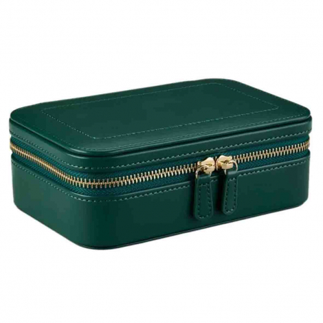 Bo�te � Bijoux Wolf 1834 - WOLF x Fiona Howard Sophia Travel Zip Case - Forest Green