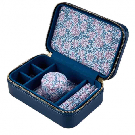 Bo�te � Bijoux Wolf 1834 - WOLF x Fiona Howard Sophia Travel Zip Case - Indigo
