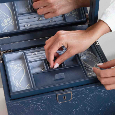 Bo�te � Bijoux Wolf 1834 - Wolf X Liberty large Jewelry Box - bleu