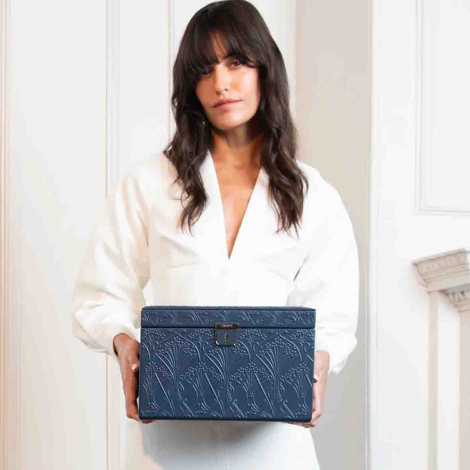 Bo�te � Bijoux Wolf 1834 - Wolf X Liberty large Jewelry Box - bleu