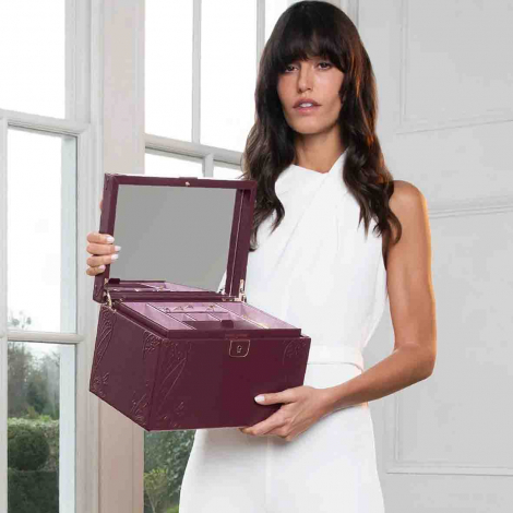 Bo�te � Bijoux Wolf 1834 - Wolf X Liberty large Jewelry Box - Bordeau
