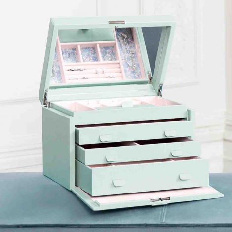 Bo�te � Bijoux Wolf 1834 - Wolf X Liberty large Jewelry Box - Vert pastel