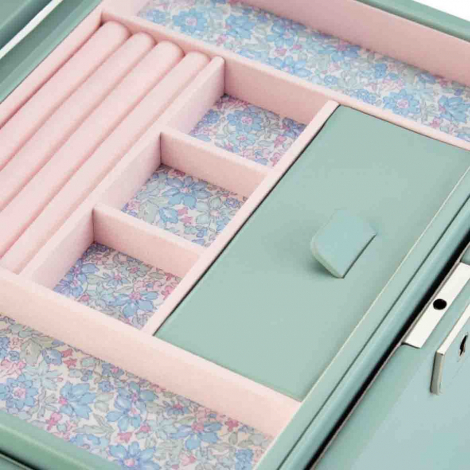Bo�te � Bijoux Wolf 1834 - Wolf X Liberty large Jewelry Box - Vert pastel