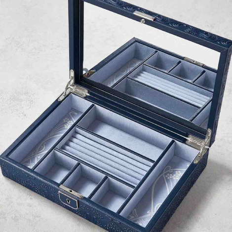 Bo�te � Bijoux Wolf 1834 - Wolf X Liberty medium Jewelry Box - Bleu