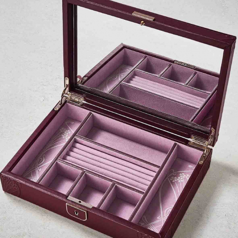 Bo�te � Bijoux Wolf 1834 - Wolf X Liberty medium Jewelry Box - Bordeau
