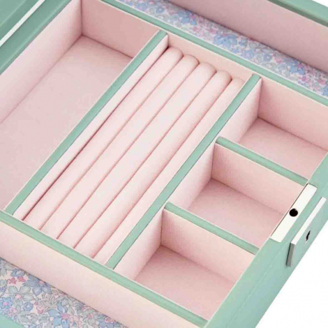 Bo�te � Bijoux Wolf 1834 - Wolf X Liberty medium Jewelry Box - Vert Pastel