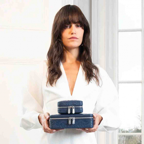 Bo�te � Bijoux Wolf 1834 - Wolf X Liberty medium Jewelry Zip Case - Bleu