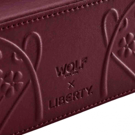 Bo�te � Bijoux Wolf 1834 - Wolf X Liberty medium Jewelry Zip Case - Bordeau
