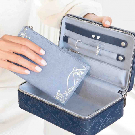 Bo�te � Bijoux Wolf 1834 - Wolf X Liberty medium Jewelry Zip Case - Bordeau