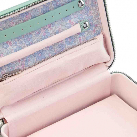 Bo�te � Bijoux Wolf 1834 - Wolf X Liberty medium Jewelry Zip Case - Vert Pastel