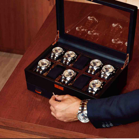 Boite Montre Wolf 1834 - Axis 10 Pcs Watch Box - Copper