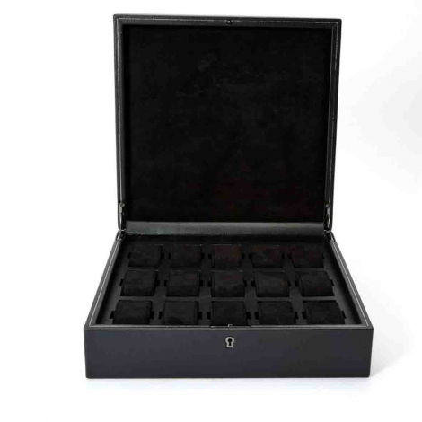 Boite Montre Wolf 1834 - British Racing 15 Pcs Watch Box - Noir