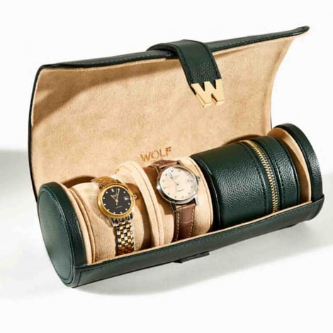 Boite Montre Wolf 1834 - Cassandra Watch & Jewellery Roll - Green