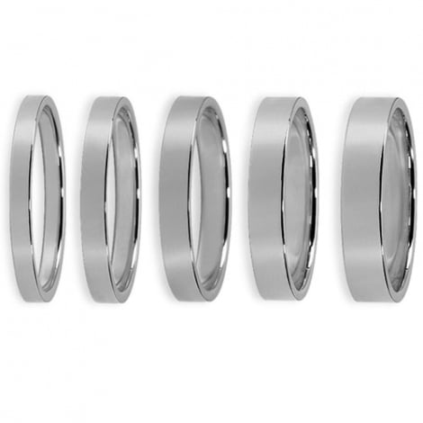 Bonheur en platine large de 4 mm